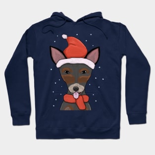 Christmas rat terrier Hoodie